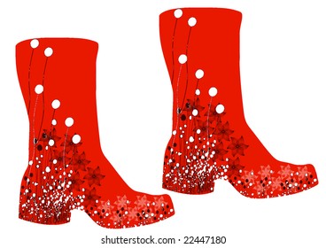 trendy footwear vector