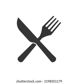 Trendy fork and knife icon vector design isolated