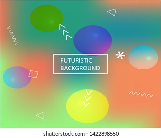 Trendy fresh banner. EPS. Vector illustration layout. Amazing splash and spreading spot. Green unique fresh banner of watercolor gradient colors.