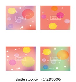 Trendy fresh banner. EPS. Vector illustration artbook. Nice splash and spreading spot. Pink unique fresh banner of watercolor gradient colors.