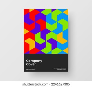 Concepto vectorial de diseño A4 de la página principal de moda. Plantilla de portada de libros de formas geométricas modernas.