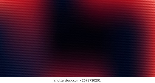 Trendy fuchsia gradient with ribbed fractal glass texture. Abstract fractal glass effect. Futuristic distortion. Ribbed glass blur template. Vector illustration for your design