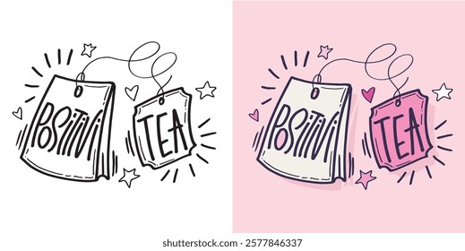 Trendy funny hand drawn doodle lettering quote. Lettering for t-shirt design, mug print, bag print, clothes fashion. 100% hand drawn vector image.