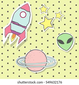 trendy funny patches,illustration in vector format