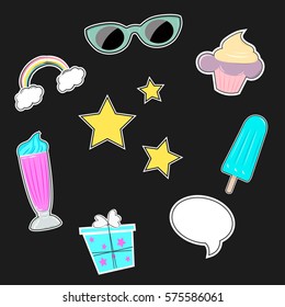 trendy funny patches,illustration in vector format
