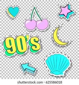 trendy funny patches,illustration in vector format