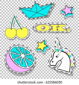 trendy funny patches,illustration in vector format