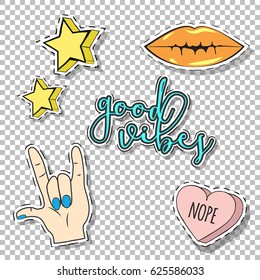 trendy funny patches,illustration in vector format