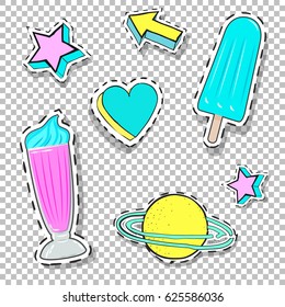 trendy funny patches,illustration in vector format