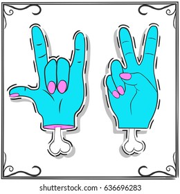 trendy funny patches,illustration in vector format