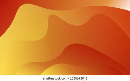 Trendy futuristic wavy backdrop. Background for Wallpaper, Web Design, Brochure, Visit Card. Vector wave pattern. Red, orange color.