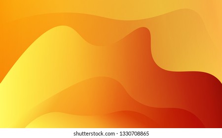 Trendy futuristic wavy backdrop. Background for Wallpaper, Web Design, Brochure, Visit Card. Vector wave pattern. Red, orange color.