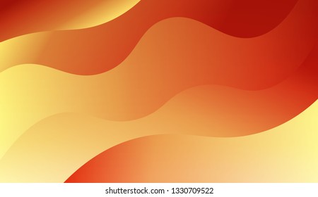 Trendy futuristic wavy backdrop. Background for Wallpaper, Web Design, Brochure, Visit Card. Vector wave pattern. Red, orange color.