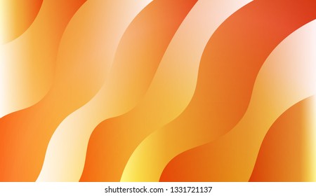 Trendy futuristic wavy backdrop. Background for Wallpaper, Web Design, Brochure, Visit Card. Vector wave pattern. Red, orange color.