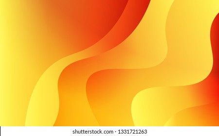 Trendy futuristic wavy backdrop. Background for Wallpaper, Web Design, Brochure, Visit Card. Vector wave pattern. Red, orange color.