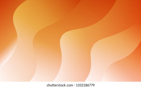 Trendy futuristic wavy backdrop. Background for Wallpaper, Web Design, Brochure, Visit Card. Vector wave pattern. Red, orange color.