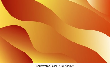 Trendy futuristic wavy backdrop. Background for Wallpaper, Web Design, Brochure, Visit Card. Vector wave pattern. Red, orange color.