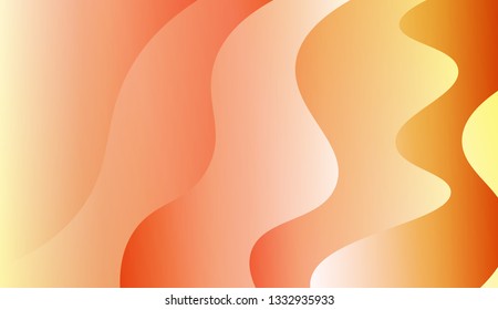 Trendy futuristic wavy backdrop. Background for Wallpaper, Web Design, Brochure, Visit Card. Vector wave pattern. Red, orange color.