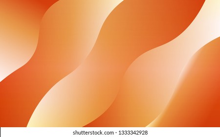 Trendy futuristic wavy backdrop. Background for Wallpaper, Web Design, Brochure, Visit Card. Vector wave pattern. Red, orange color.