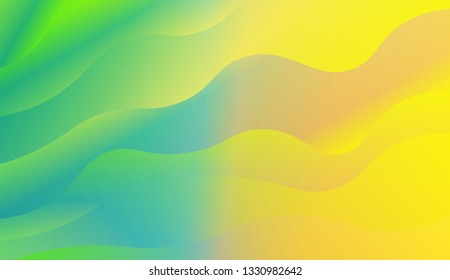 Trendy futuristic wavy backdrop. Vector illustration with geometric shapes layers. Futuristic wavy backdrop. Gradient.