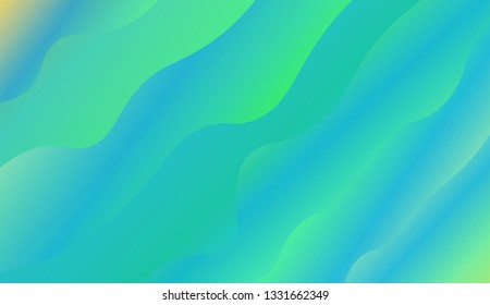 Trendy futuristic wavy backdrop. Vector illustration with geometric shapes layers. Futuristic wavy backdrop. Gradient.