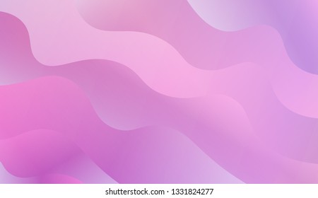 Trendy futuristic wavy backdrop. Vector illustration with geometric shapes layers. Futuristic wavy backdrop. Gradient.
