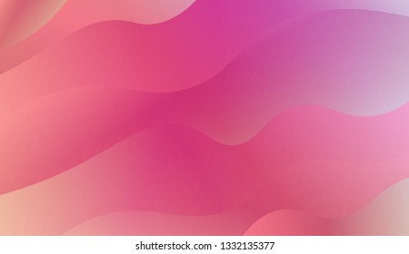 Trendy futuristic wavy backdrop. Vector illustration with geometric shapes layers. Futuristic wavy backdrop. Gradient.