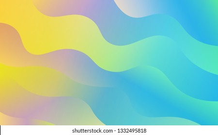 Trendy futuristic wavy backdrop. Vector illustration with geometric shapes layers. Futuristic wavy backdrop. Gradient.