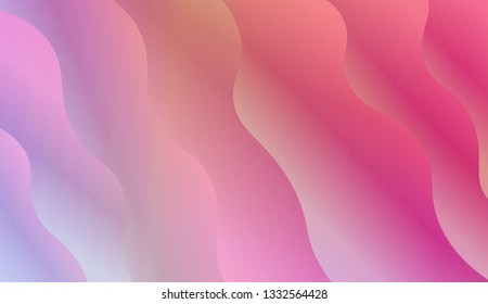 Trendy futuristic wavy backdrop. Vector illustration with geometric shapes layers. Futuristic wavy backdrop. Gradient.
