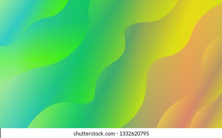 Trendy futuristic wavy backdrop. Vector illustration with geometric shapes layers. Futuristic wavy backdrop. Gradient.
