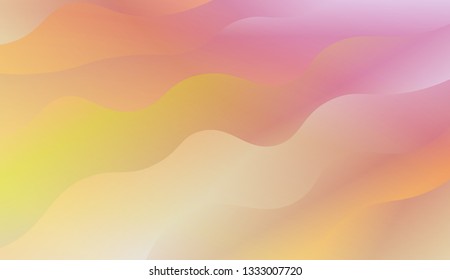 Trendy futuristic wavy backdrop. Vector illustration with geometric shapes layers. Futuristic wavy backdrop. Gradient.