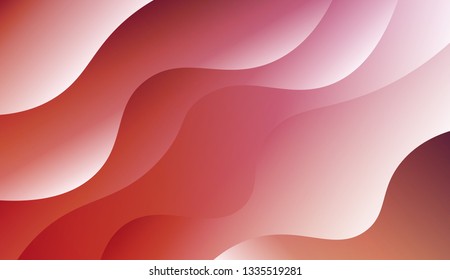 Trendy futuristic wavy backdrop. Vector illustration with geometric shapes layers. Futuristic wavy backdrop. Gradient.