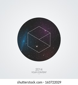 Trendy galaxy vector design