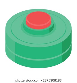 Icono de los componentes de juego de moda Isometric