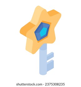 Trendy Gaming Components Isometric icon