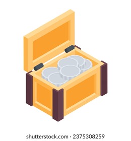 Trendy Gaming Components Isometric icon