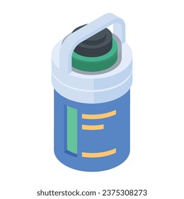 Icono de los componentes de juego de moda Isometric
