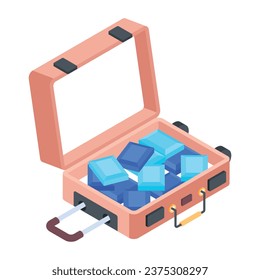 Icono de los componentes de juego de moda Isometric