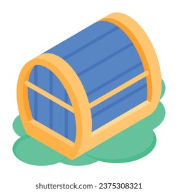 Trendy Gaming Components Isometric icon