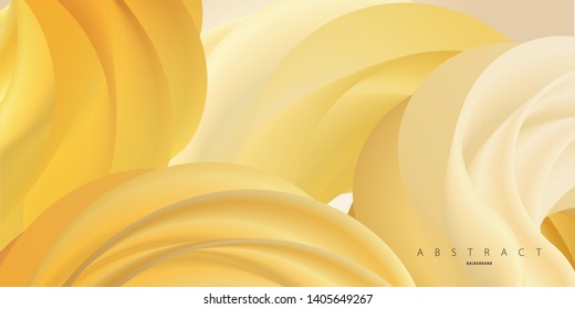 Trendy geometric abstract background for design. 3d Fluid shape illustration. Eps10 vector.