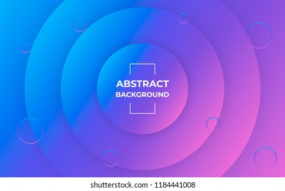 Trendy geometric abstract background. Pattern with circles gradient shapes. Minimal graphic design.

