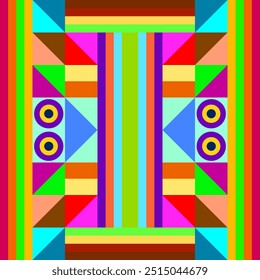 Trendy Geometric and Abstract Colorful Rainbow Background. Use for Poster  Cover  Social Media Story  Banner  and Fabric Print.
