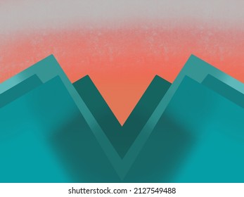 trendy geometric abstract gradient background, poster, flyer,Mountain 