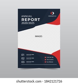 Trendy Geometric Annual Report Template Design Vector