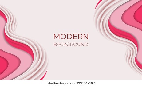 Trendy geometric background. 3d flow shapes and creative papercut designs. Modern abstract background.