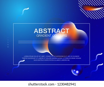 Trendy geometric background. 3d Fluid shape illustration