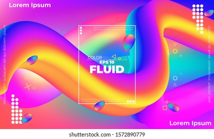 Trendy geometric background. 3d Fluid wave liquid shape.  Suitable For Wallpaper, Banner, Background, Card, Book Illustration, landing page, gift, cover, flyer, report, bussiness, social media