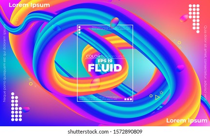 Trendy geometric background. 3d Fluid wave liquid shape.  Suitable For Wallpaper, Banner, Background, Card, Book Illustration, landing page, gift, cover, flyer, report, bussiness, social media