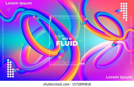 Trendy geometric background. 3d Fluid wave liquid shape. Applicable for gift card cover poster,  Poster on wall poster template,  landing page, ui, ux ,coverbook,  baner, social media posted, gift