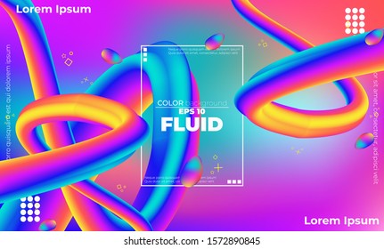 Trendy geometric background. 3d Fluid wave liquid shape.  Suitable For Wallpaper, Banner, Background, Card, Book Illustration, landing page, gift, cover, flyer, report, bussiness, social media